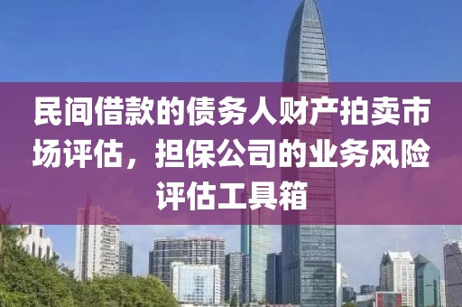 民间借款的债务人财产拍卖市场评估，担保公司的业务风险评估工具箱