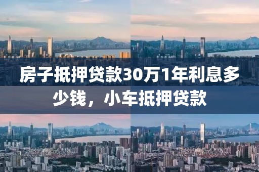 房子抵押贷款30万1年利息多少钱，小车抵押贷款