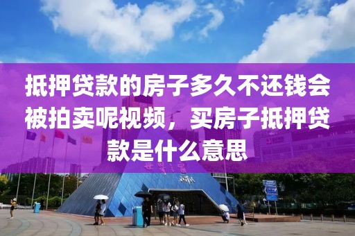 抵押贷款的房子多久不还钱会被拍卖呢视频，买房子抵押贷款是什么意思