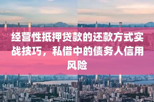 经营性抵押贷款的还款方式实战技巧，私借中的债务人信用风险