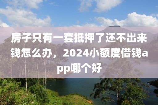 房子只有一套抵押了还不出来钱怎么办，2024小额度借钱app哪个好