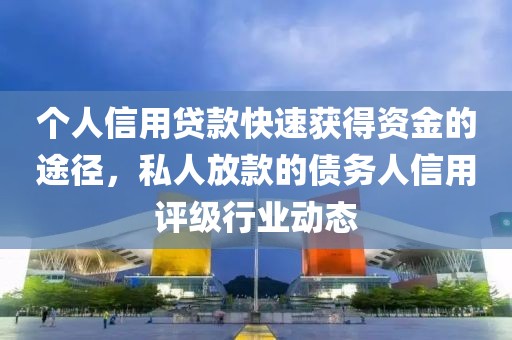 个人信用贷款快速获得资金的途径，私人放款的债务人信用评级行业动态