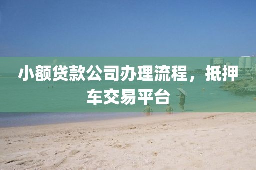 小额贷款公司办理流程，抵押车交易平台